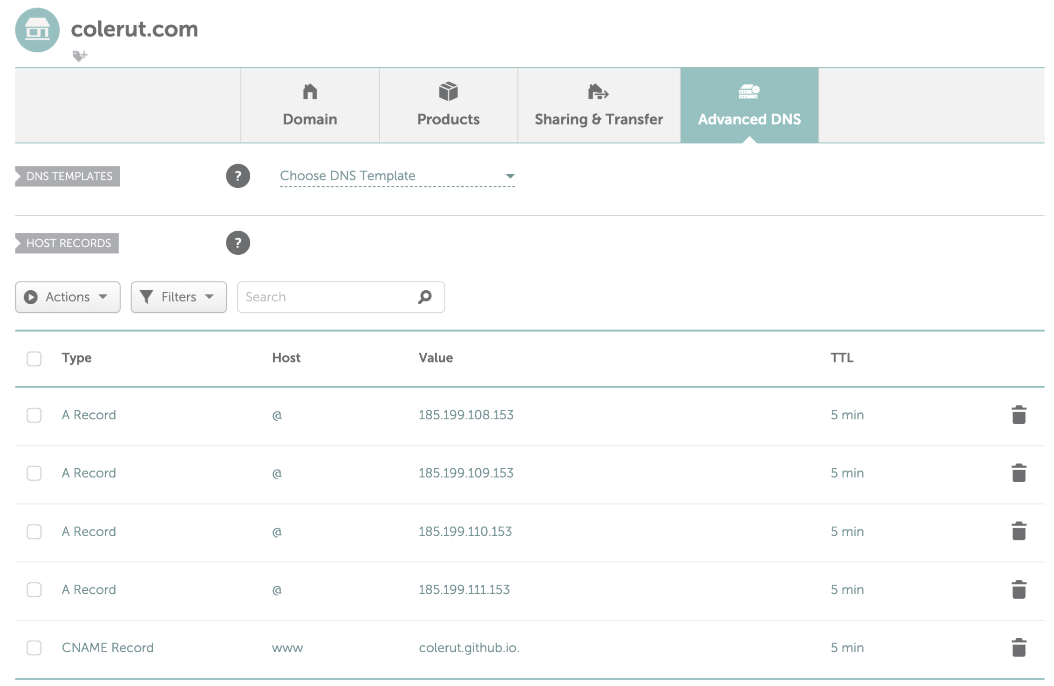 Setting Up DNS Records